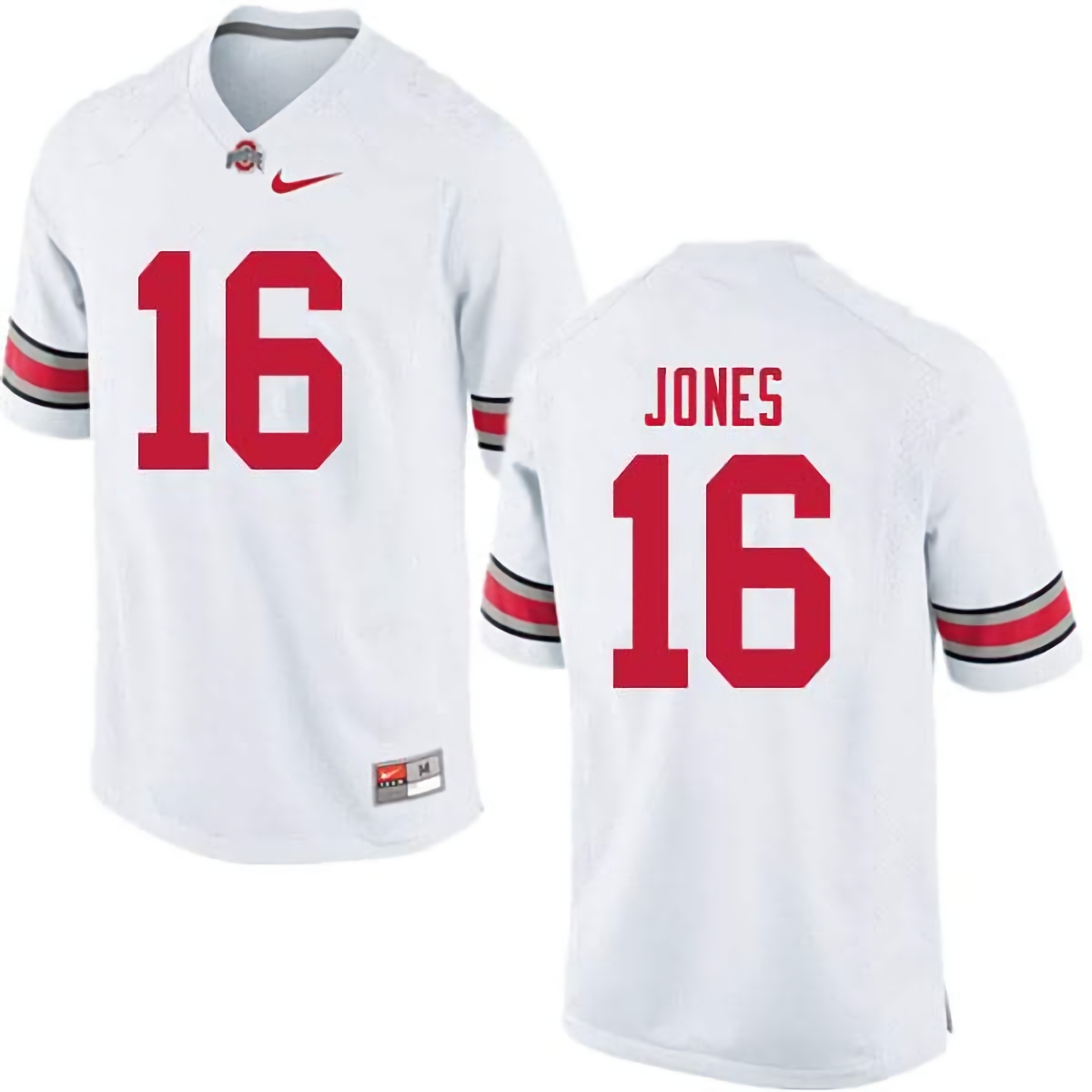 Keandre Jones Ohio State Buckeyes Men's NCAA #16 Nike White College Stitched Football Jersey NQK5356CW